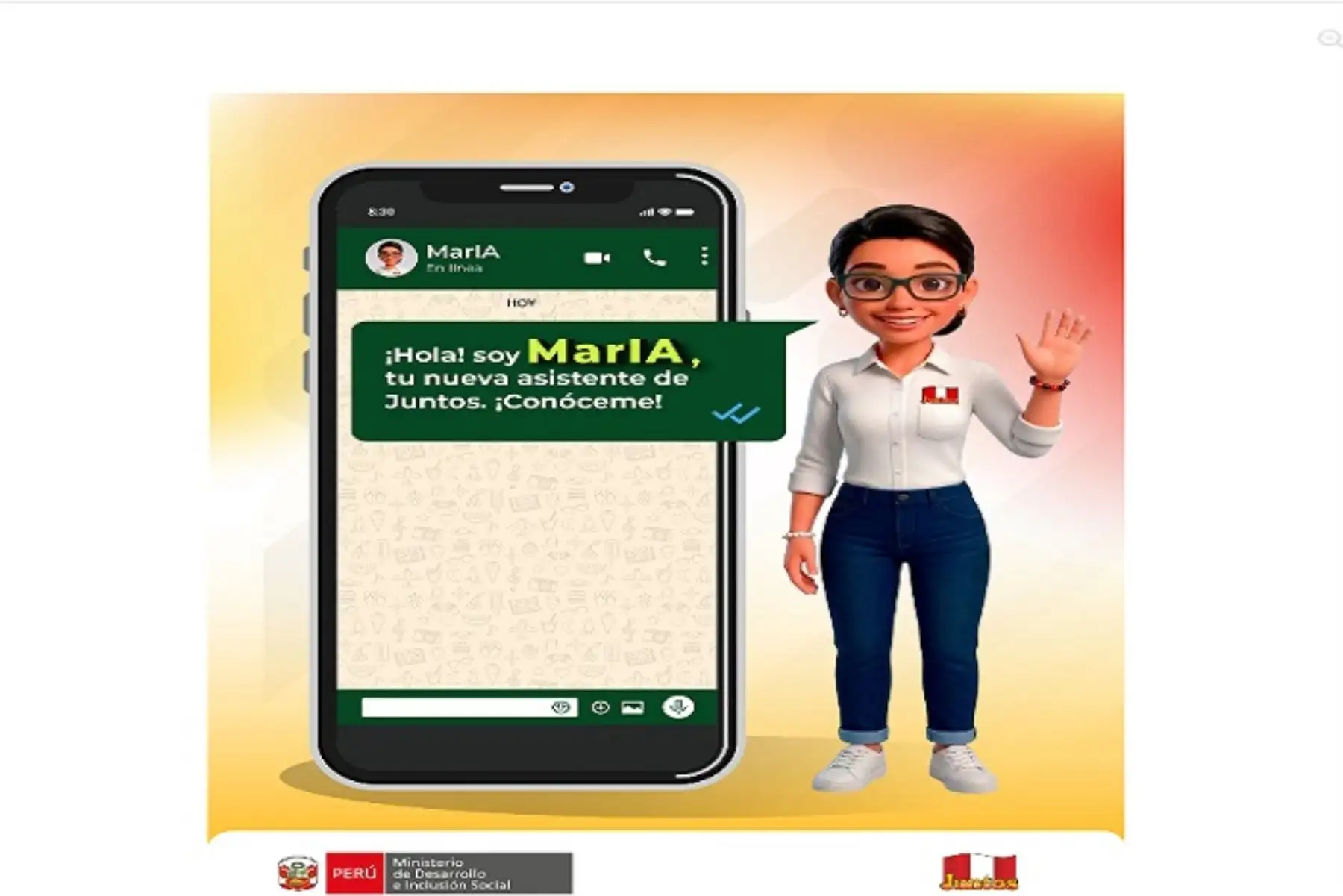 Juntos lanza “MarIA”, chatbot con inteligencia artificial que orientará las 24 horas