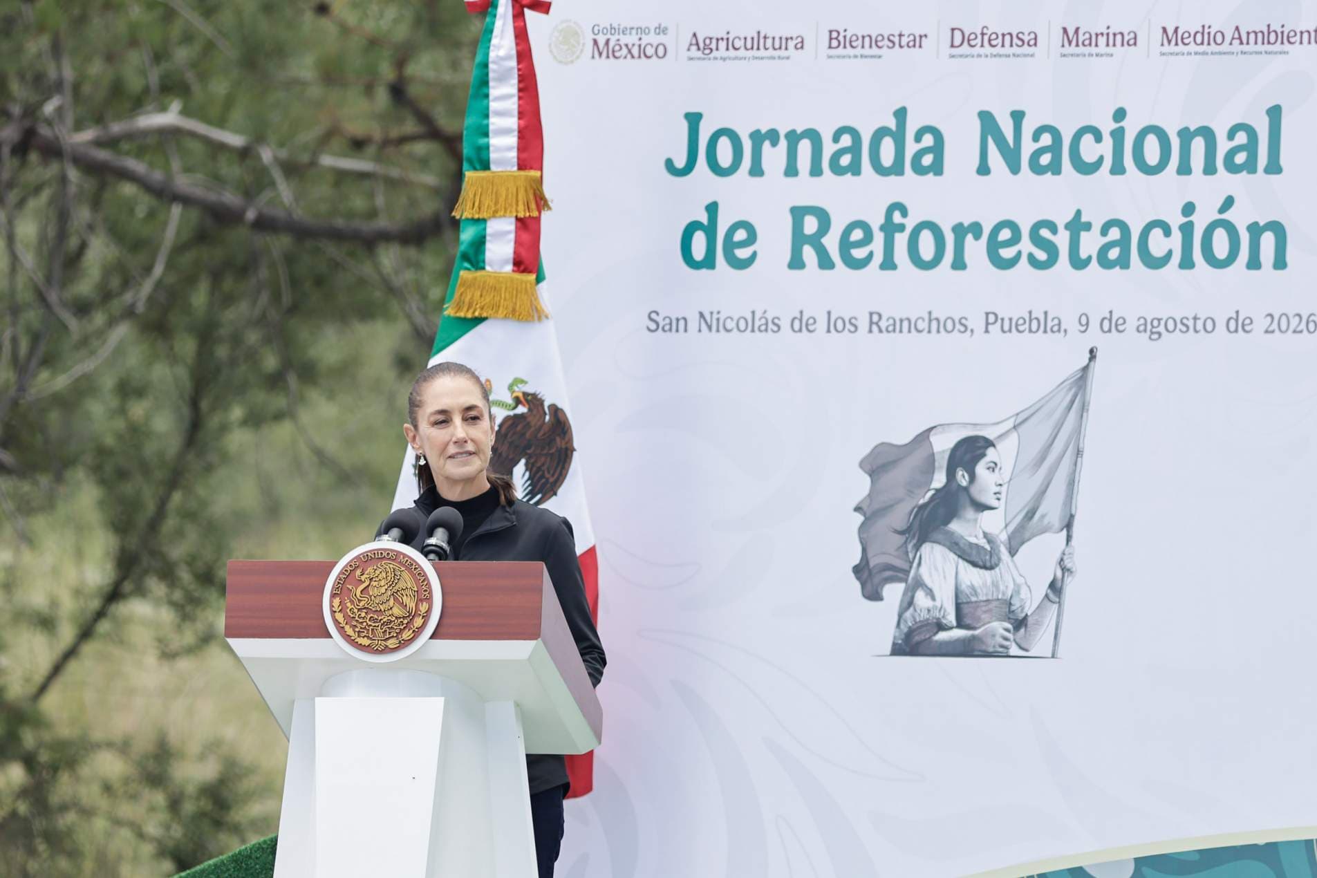En Xalitzintla, renombra Sheinbaum a Paso de Cortés como “Paso de los Pueblos Indígenas”