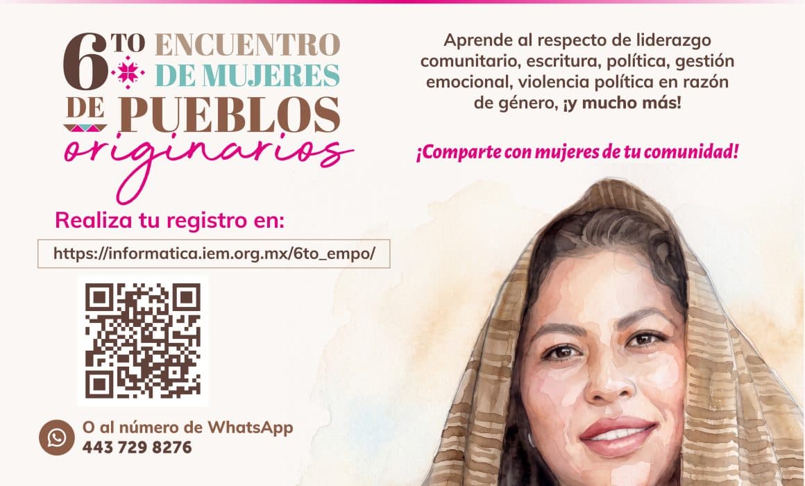 Invita IEM a mujeres indígenas al 6 Encuentro de Pueblos Originarios