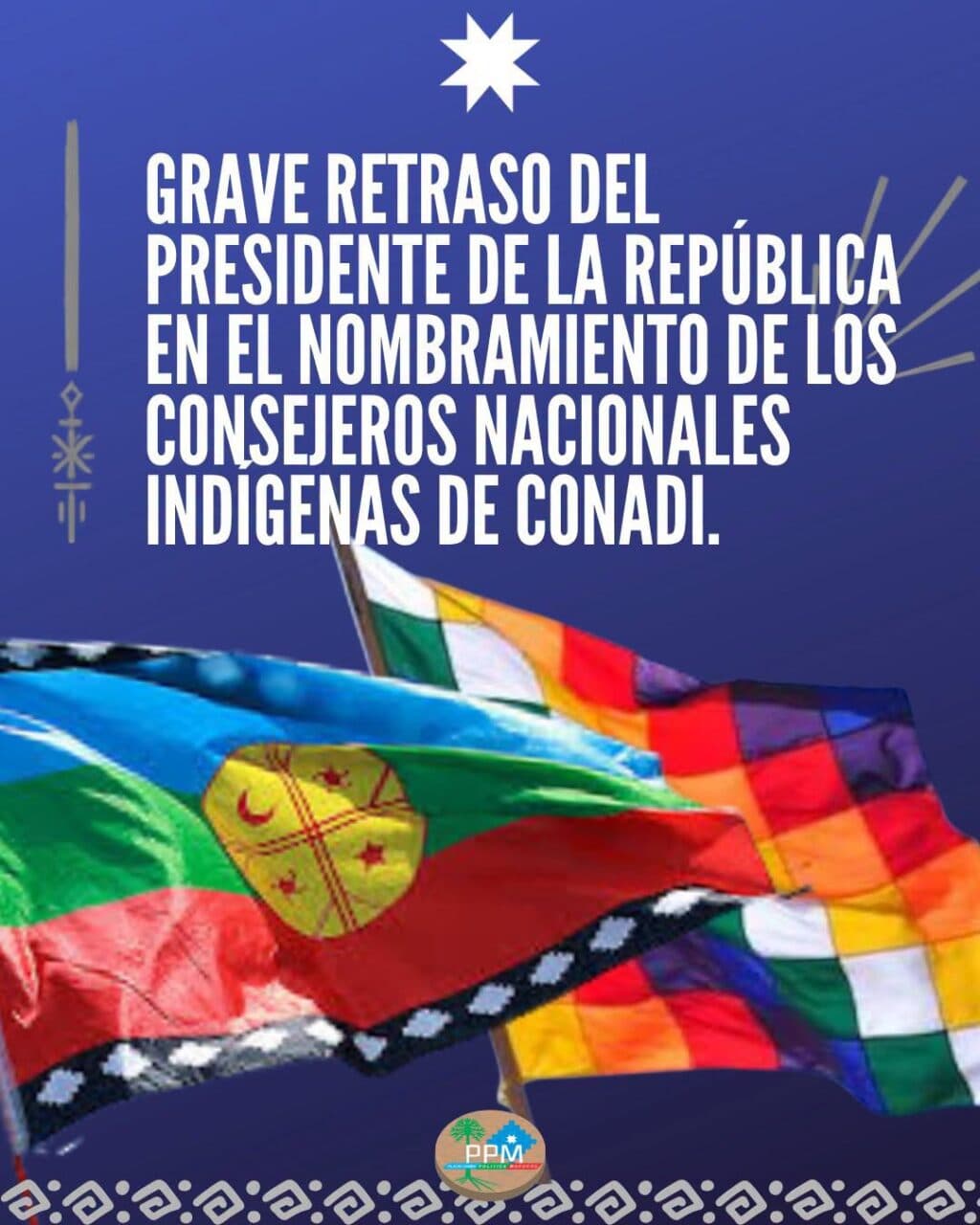 Nación Mapuche. Grave retraso del Presidente de la República en el nombramiento de los consejeros nacionales indígenas de CONADI